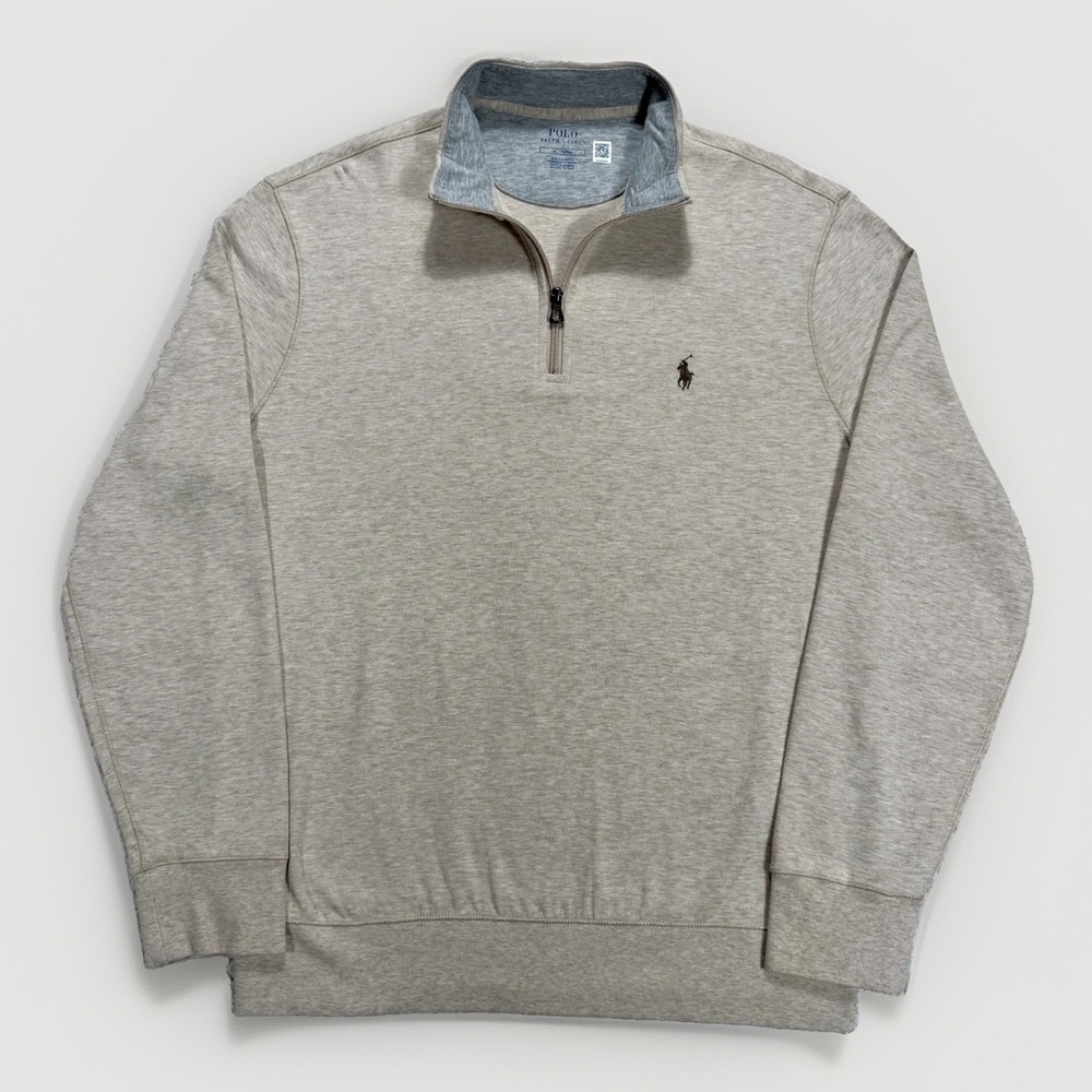 Polo Ralph Lauren Men's M Quarter Zip Pullover Smart Casual Preppy Quiet Luxury